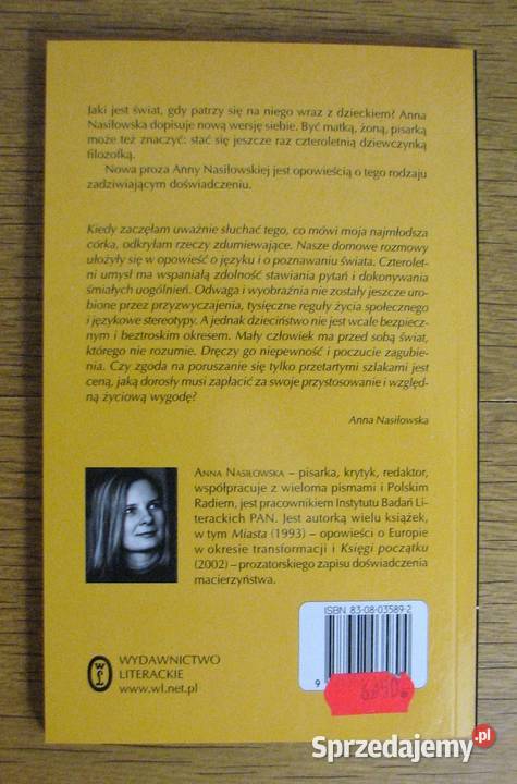 Anna Nasiłowska Czteroletnia filozofka Rok wydania 2004