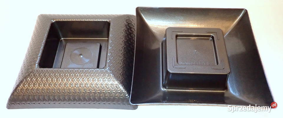 Miski MARBELLA 32 BIAŁE ZŁOTE na kompozycje Siewierz