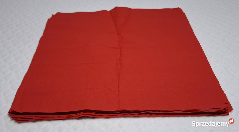 Serwetki czerwone gładkie 395x408 20 Kreatywne Czeladź