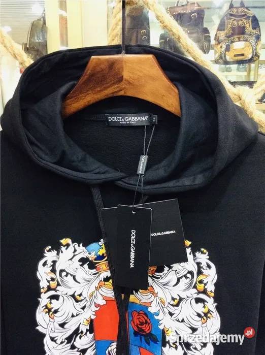 Nowa Bluza DG Dolce Gabbana Hoodie Men Print Rozmiar S Szczecin