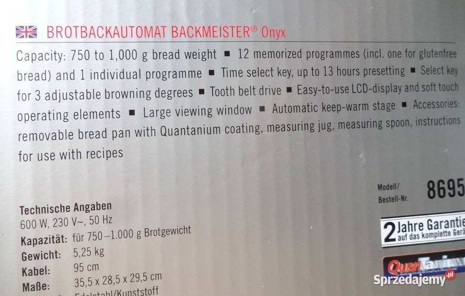 Elektryczny wypiekacz chleba Unold Backmeister Szczecin