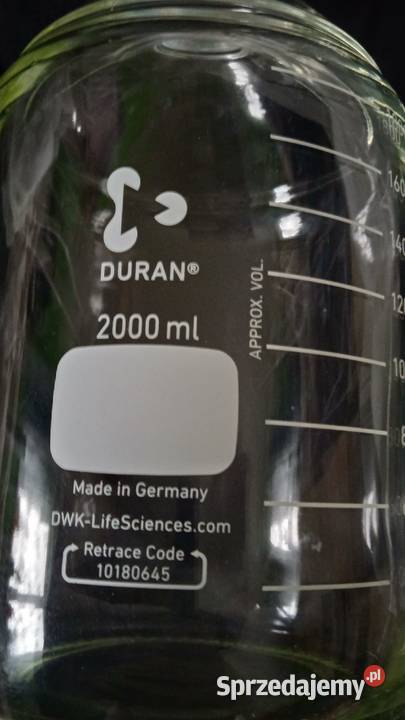 Butelka laboratoryjna ze szkła białego Duran z Lublin