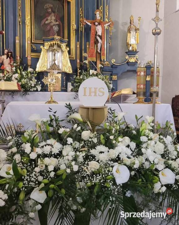 Kielich z Hostią 60 dekoracja Komunia Święta Pozostałe małopolskie Chomranice