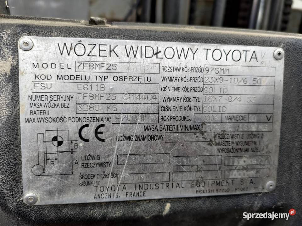 Wózek widłowy Toyota elektryczny sprzedam
