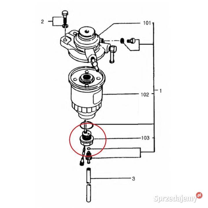 Czujnik filtra paliwa LS U43LS U50LS U60 Tajęcina