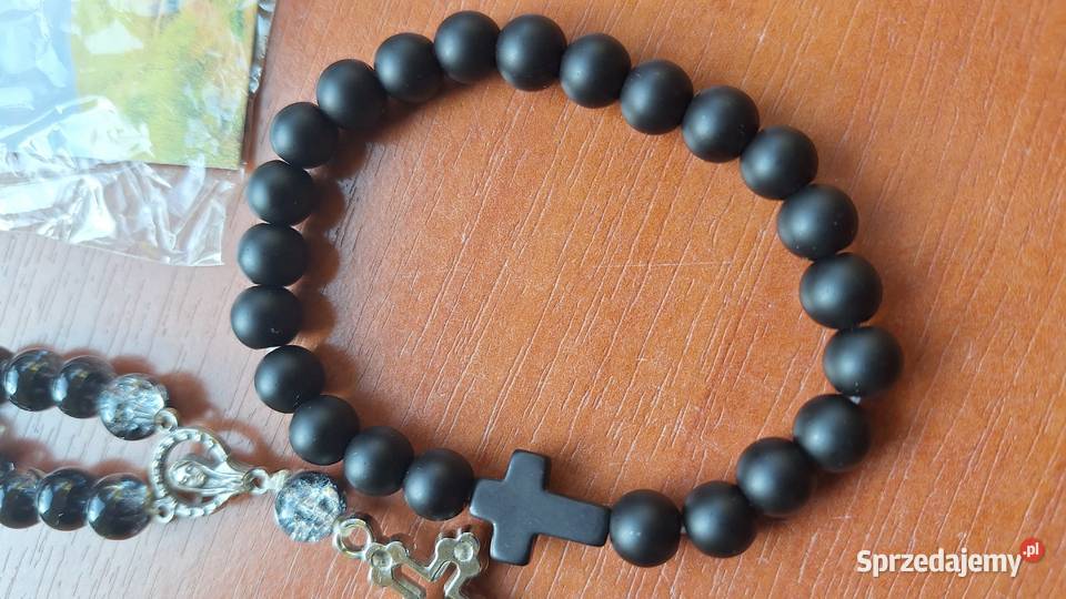 Bransoletka z krzyżykiem męska kamień Ozdoby mazowieckie Legionowo