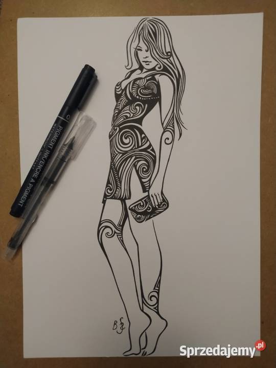 Rysunek w sukni cienk blok t A4 250 gm2 mazowieckie Warszawa