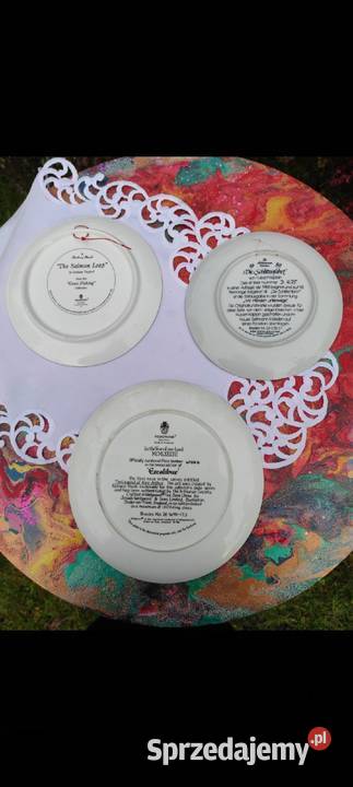 WEDGWOOD GONE FISHING THE SALMON LEAP BY GRAHAM Porcelana i szkło Pabianice