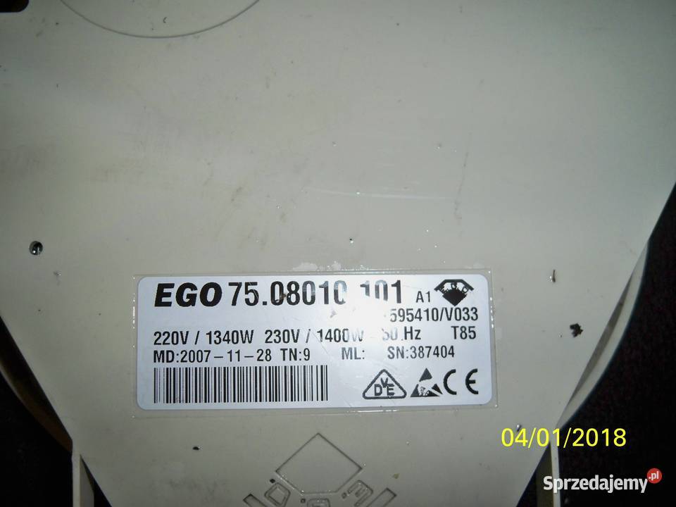 Indukcyjne pole grzewcze EGO 7508010101 Wrocław sprzedam