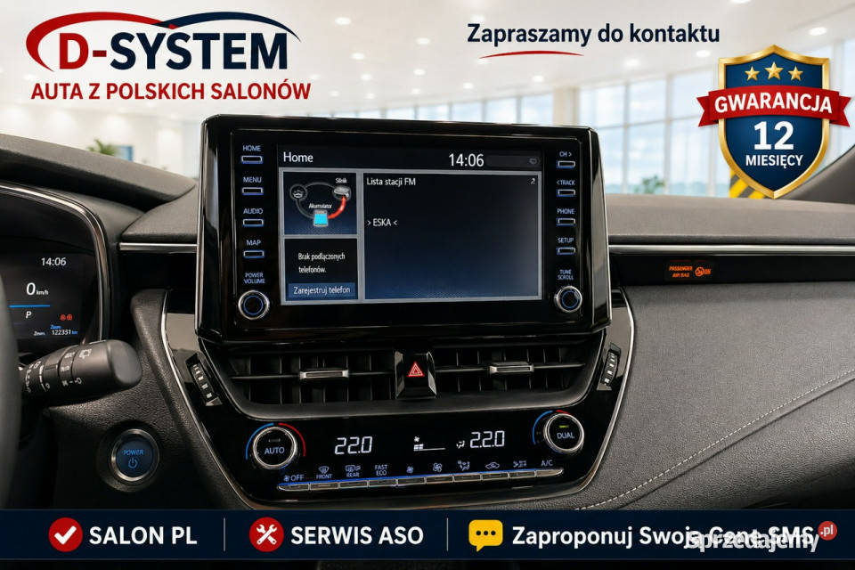 Toyota Corolla 23r Salon Polska HYBRID Gwaran gniazdo AUX Białystok
