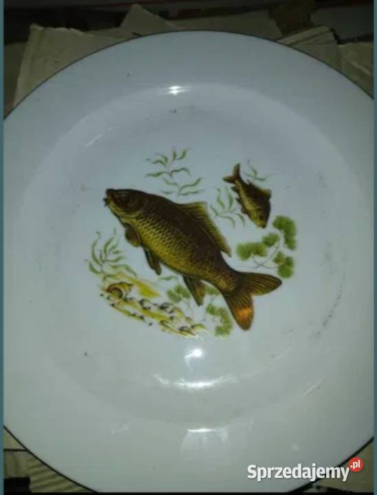 Talerzyki motyw ryb porcelana wunsiedel bawaria Puławy