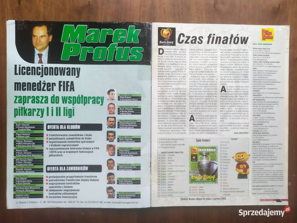 Skarb kibica EURO 2004 Czasopisma Łódź
