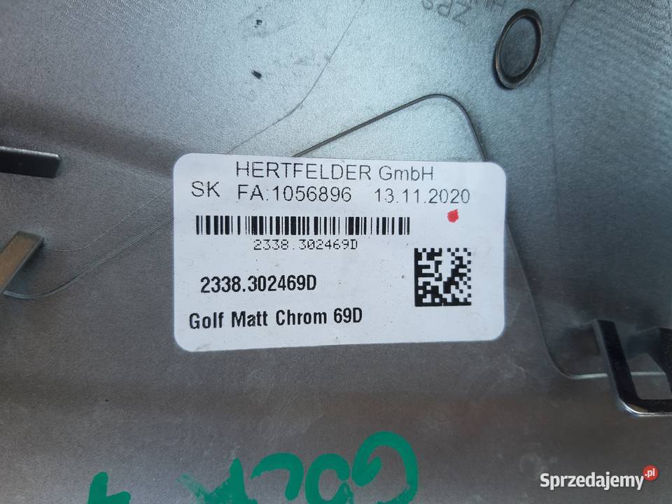 VW GOLF VIII 8 OBUDOWA LUSTERKA PRAWEGO NAKŁADKA