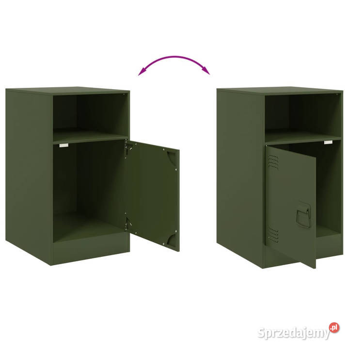 Szafka nocna oliwkowa zieleń 345x39x62 stal Warszawa