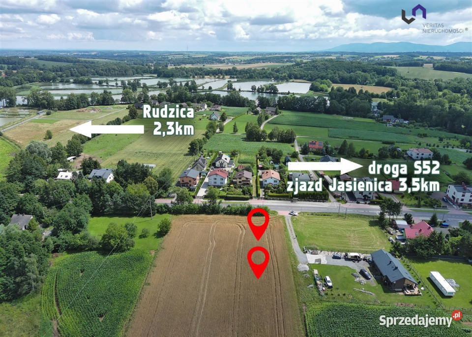 sprzedaży gruntu Rudzica 822 metry