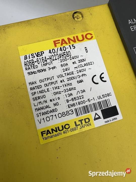 Fanuc A06B6164H223 H580 Servoamplifier Warszawa