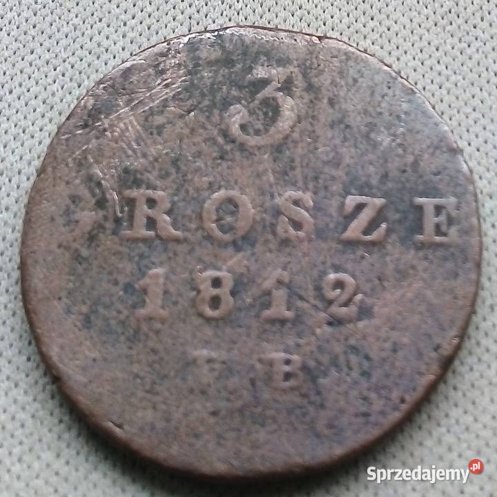 KSIĘSTWO WARSZAWSKIE3 GROSZE1812 rIB Numizmatyka Legionowo