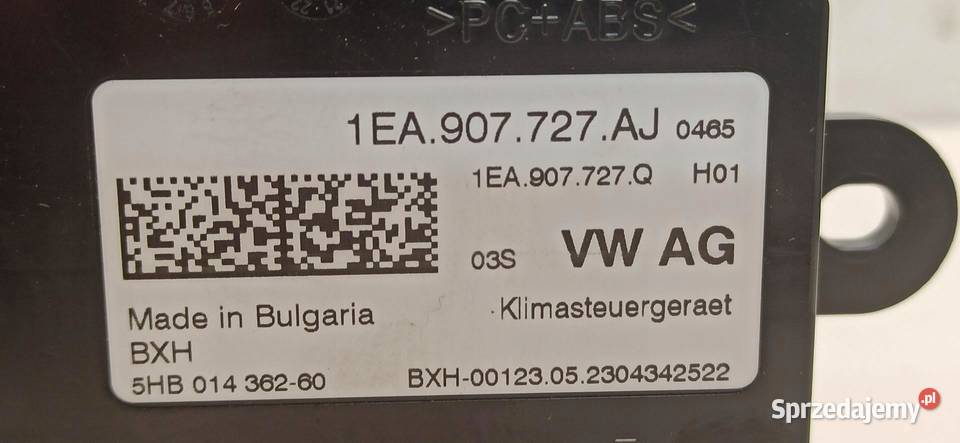 SKODA ENYAQ MODUŁ STEROWNIK KLIMATYZACJI