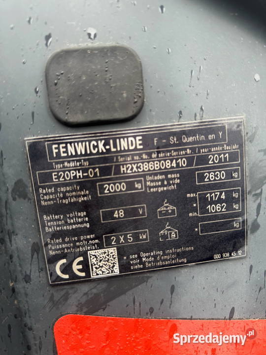 wózek widłowy elektryczny LINDE E20PH 380m łódzkie Działoszyn
