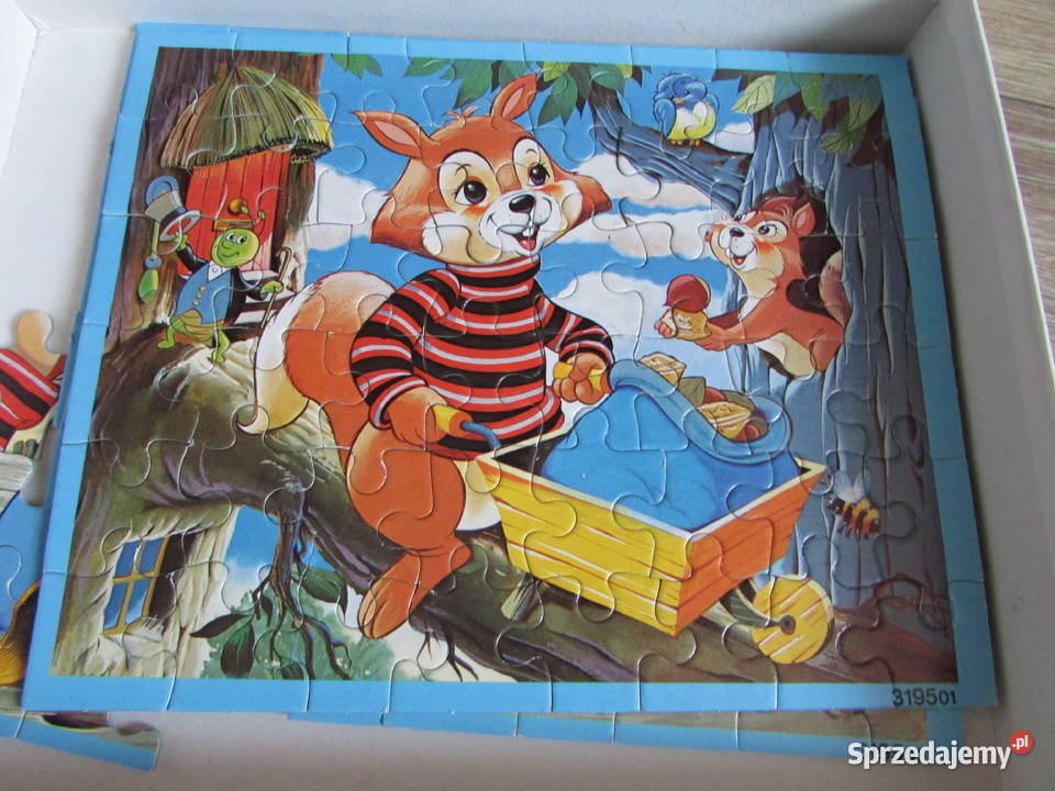 puzzle 3w1 zestaw zwierzęta wiewiórki 23 x 19
