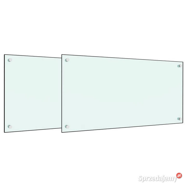 Panele ochronne do kuchni białe 2 80x50 szkło