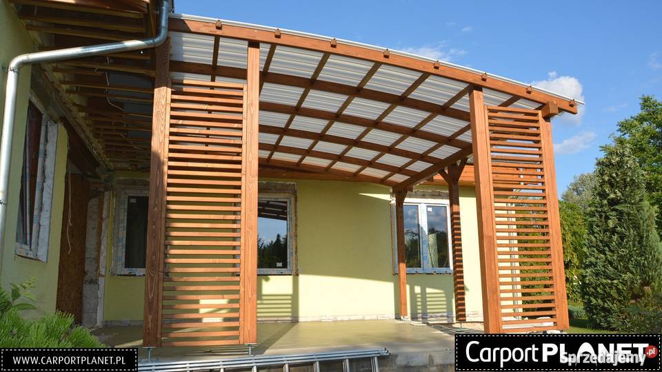 Wiaty ogrodowe pergole drewniane zadaszenia Olsztyn