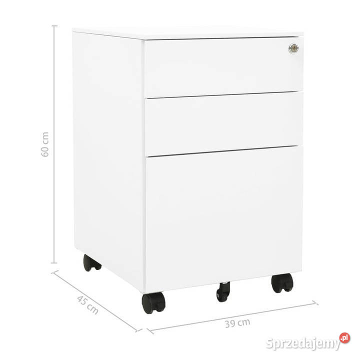 Mobilna szafka kartotekowa biała 39x45x60 Pozostałe Warszawa