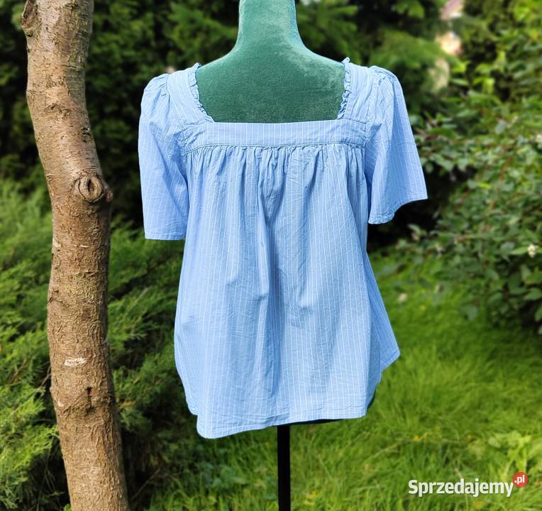 Niebieska bluzka w paski M 38 bawełna My niebieski Szczecin sprzedam