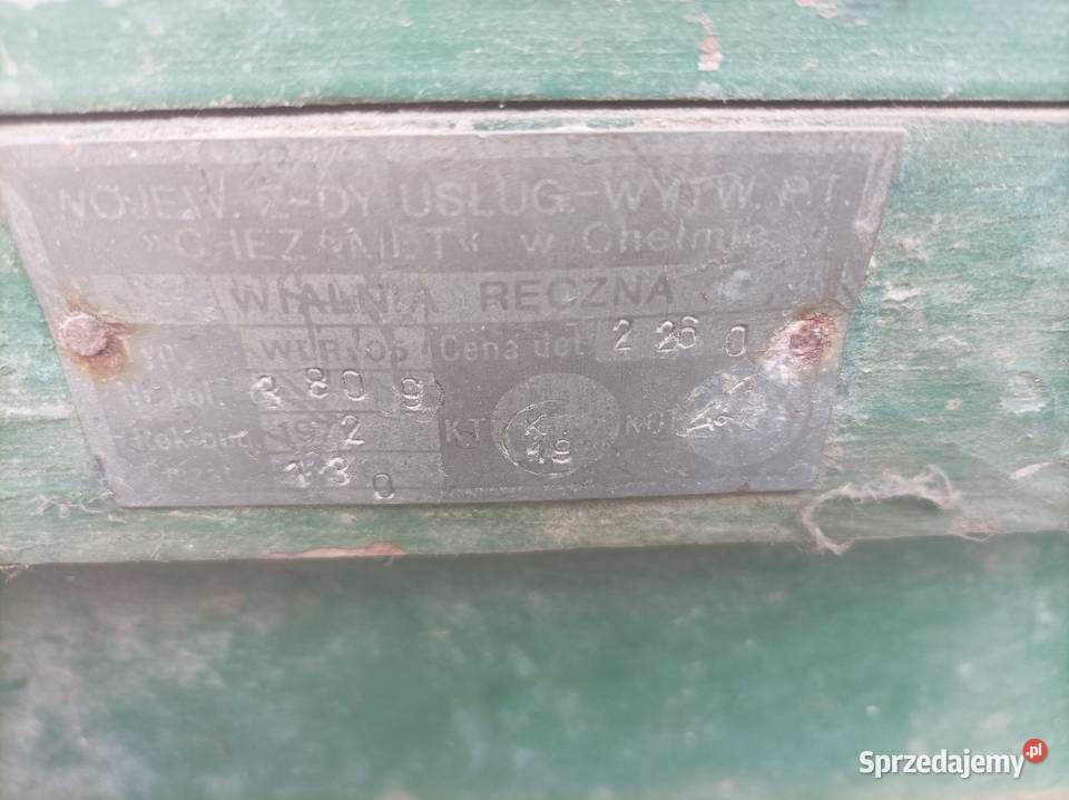 Wialnia ręczna Hrubieszów