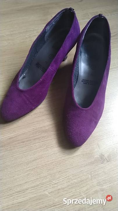 Czułenka zamszowe vintage Czółenka Zielona Góra