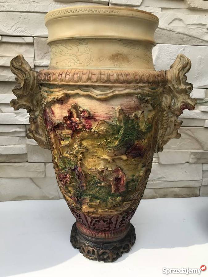 Duży stary dzban wazon z alabastru