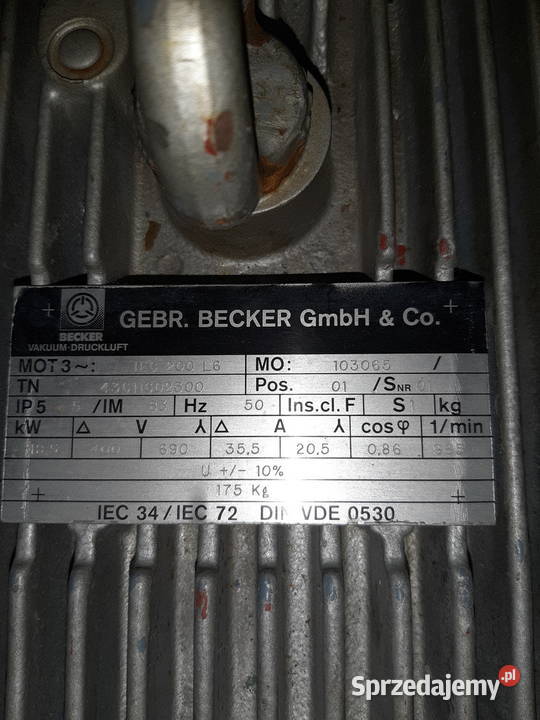 Kompresor pompa próżniowa BECKER VTW 800 mega Bytom