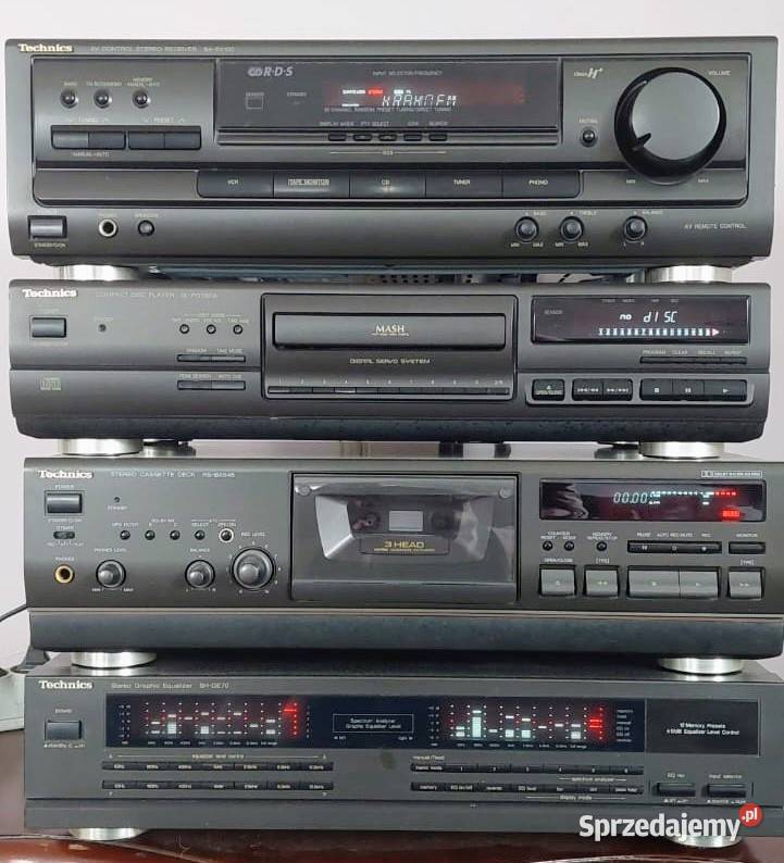 Technics: amplituner, odtwarzacz cd, odtwarzacz kaset, korektor dźwięku