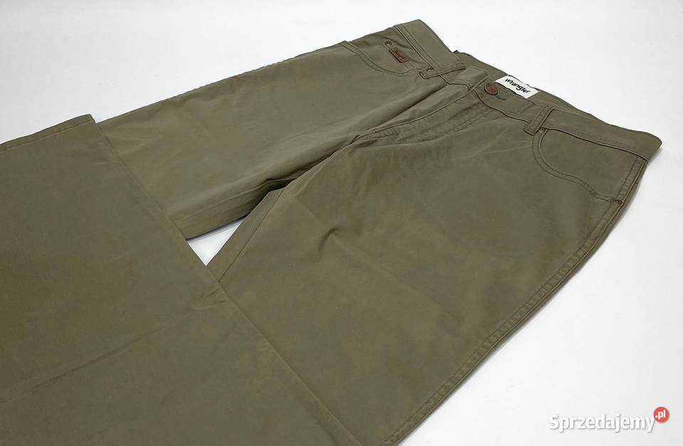 Spodnie męskie Wrangler Texas Slim Dusty Olive zielony Częstochowa
