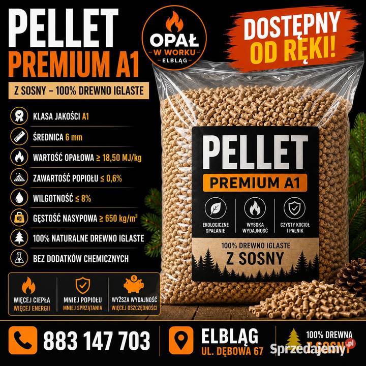 Pellet Elbląg Ogrzewanie warmińsko-mazurskie