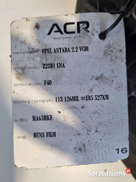 SKRZYNIA BIEGÓW Opel Antara 22 CDTI VCDI osobowe Chełm
