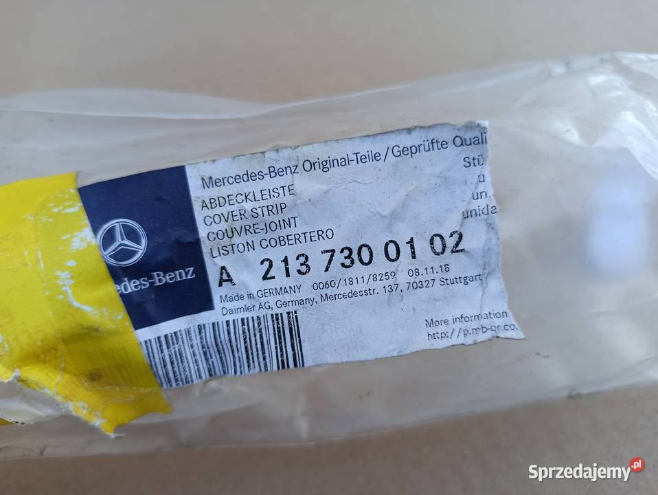 EKLASA W213 USZCZELKA DRZWI LEWY TYŁ A2137300102 Trzciel