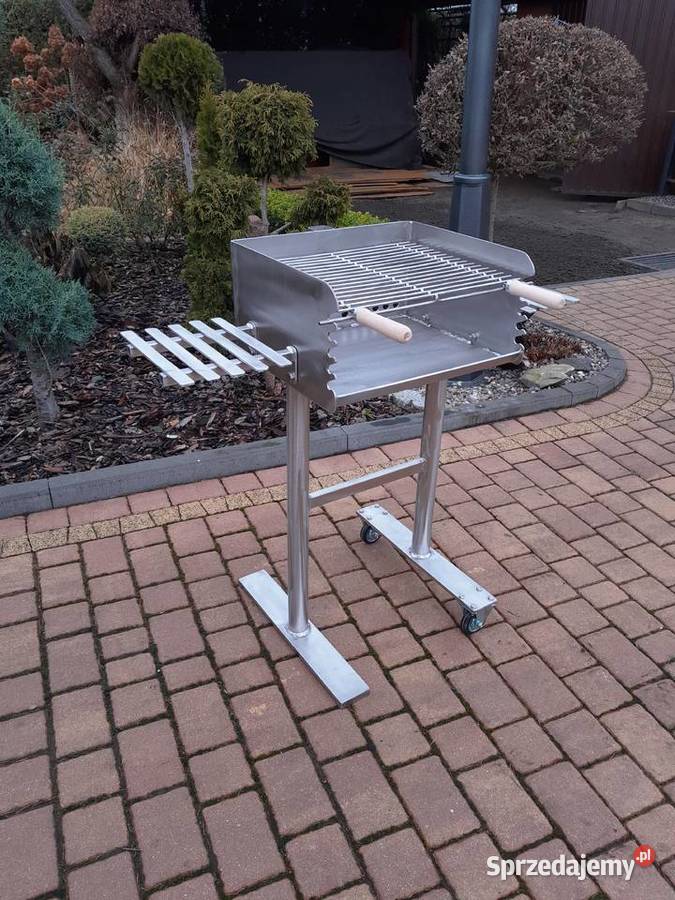 Grill ogrodowy nierdzewny na 2 tacki blacha 4mm Damasławek sprzedam