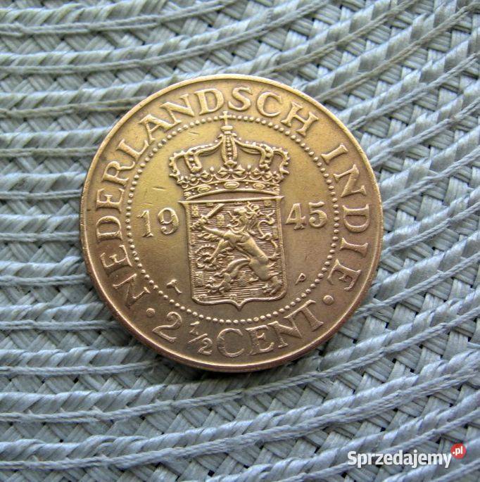 Holenderskie Indie Wschodnie 2 12 Centa 1945r wielkopolskie Kalisz