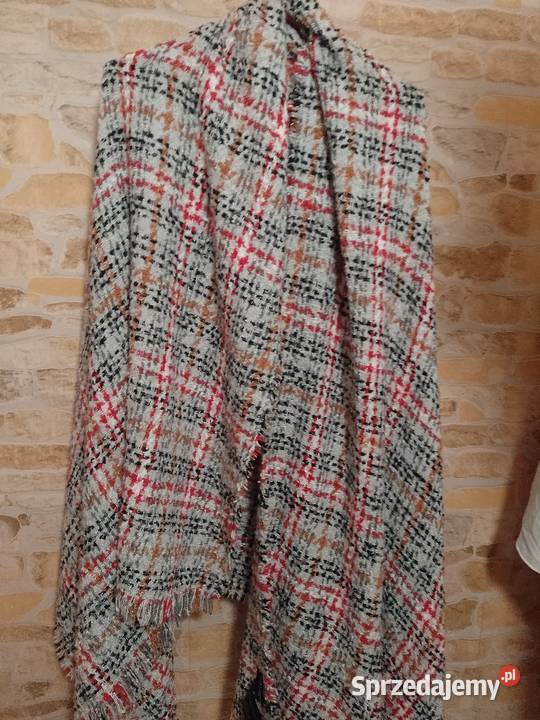 ZARAMega duży szal oversize z Madrytu chusta Kraków