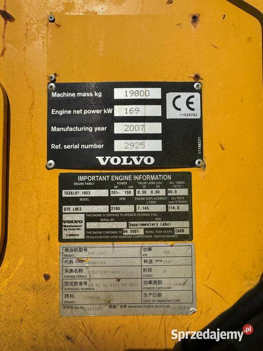 Ładowarka kołowa VOLVO L110E Kołodziejewo
