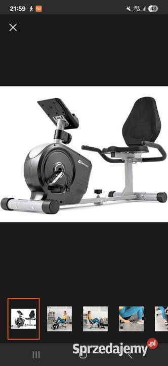 Rower treningowy HS2050L Beat szarysrebrny marki Żory