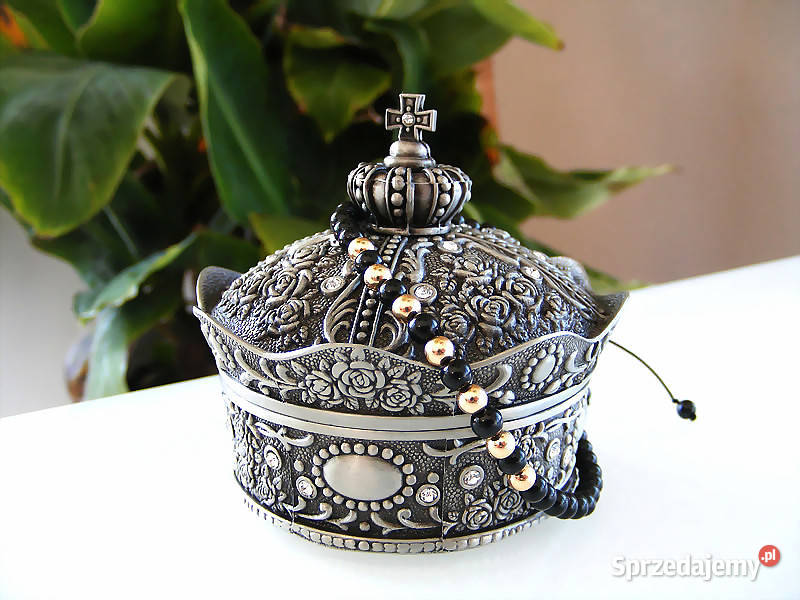 Bransoletka męska 7 grzechów 18k złoto turmalin Zegarki i Biżuteria Aleksandrów Łódzki