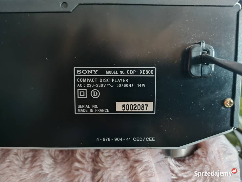 Odtwarzacz CD sony cdp xe 800 z pilotem Trzebuska sprzedam
