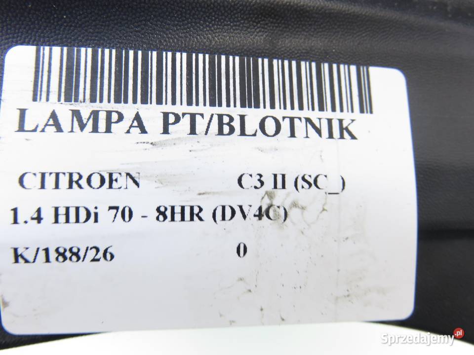 LAMPA PRAWA TYLNA CITROEN C3 II SC 9803928480 małopolskie