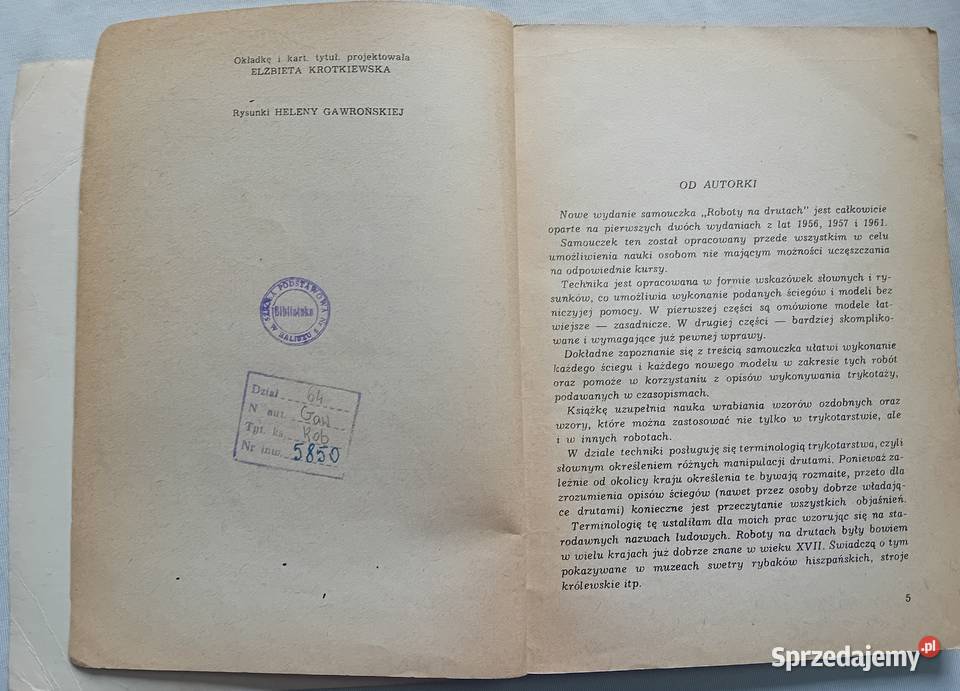 Helena Gawrońska Roboty na drutach LSW 1963 r wielkopolskie Koźminek