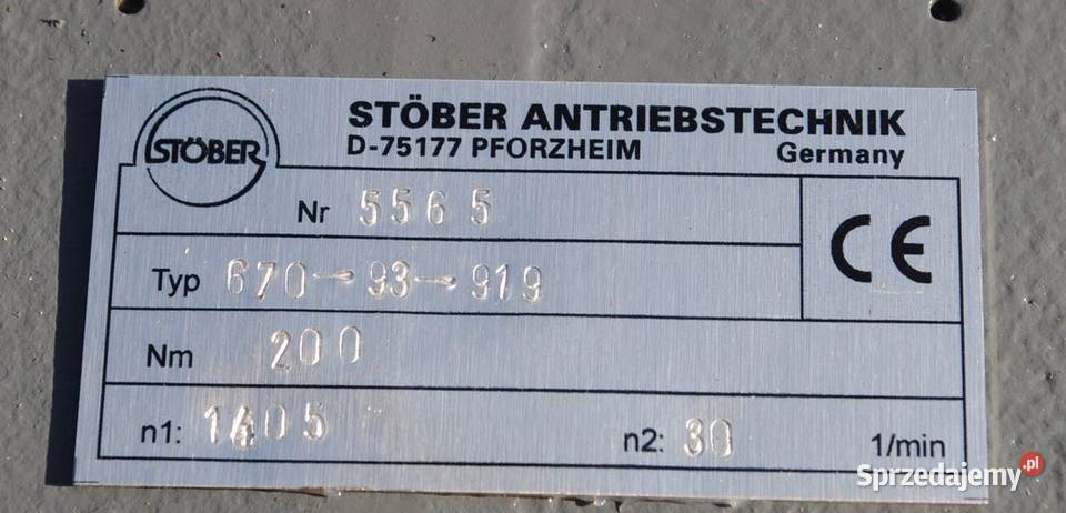 Motoreduktor kątowy 11kw 30obrmin firmy Stqber sprzedam