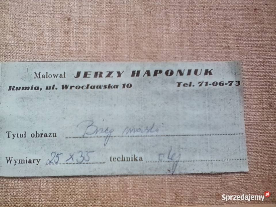 Jerzy Haponiuk Malarstwo Gdynia