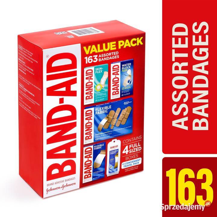 BANDAID USA 163 Zestaw plastrów samoprzylepnych Pozostałe