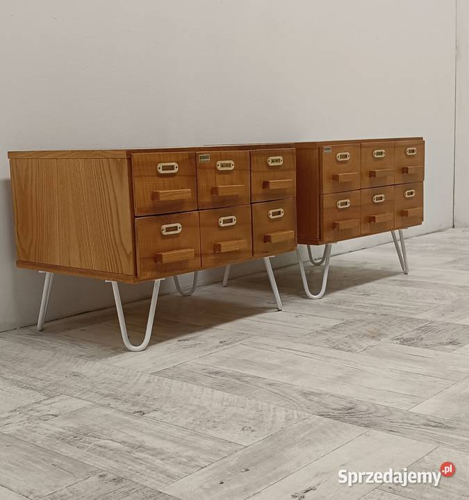 szafki nocne nakastliki drewniane vintage design łódzkie